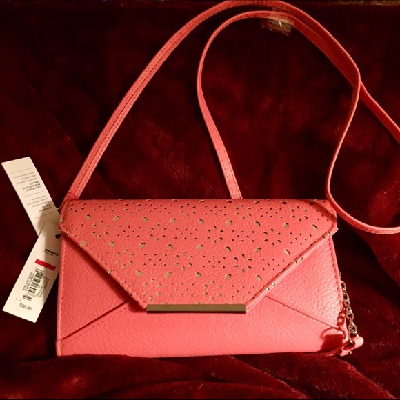 Apt. 9 Handbags - APT 9 Crossbody Coral Cutout Wallet RFID Blocking